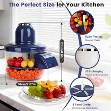 Dazzin - Peeler - Electric Peeler - Electric Garlic Peeler Machine Automatic - Rechargeable Electric Fruit & Vegetable Peeler – Automatic Peeling Tool for Grapes, Cherry Tomatoes, Garlic & More Portable, Fast & Easy Kitchen Gadget
